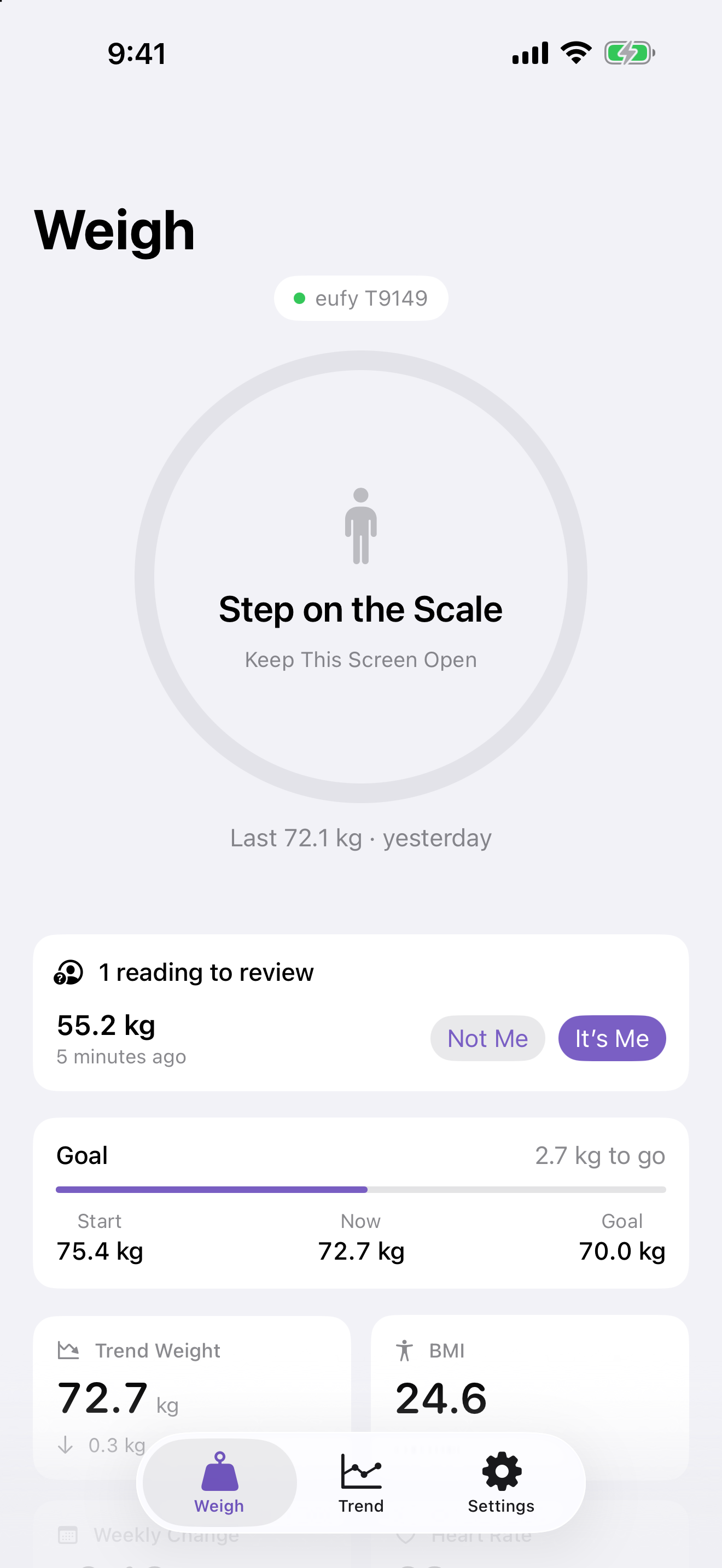A reading held for review